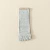 Calcetines de Cinco Dedos para Mujer, Calcetines Rayados de Media Pantorrilla para Primavera y Verano, Calcetines de Algodón Antiolor de Media Pantorrilla, Calcetines Deportivos Transpirables de Dedos Separados que Absorben el Sudor
