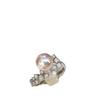 Anillo de circonita con perla francesa para mujer, elegante y ligero, de lujo, para dedo índice, joyería al por mayor, 2023