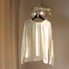 Camisa Elegante Estilo Chinês Design Feminino Manga Longa Primavera e Outono Veludo Chinês Retrô Sensação de Alto Padrão Nova Blusa com Botão