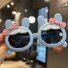 Gafas de sol polarizadas para niños con forma de conejo, lazo, doble silicona, gafas de sol para bebé transfronterizas, moda, lindas, de dibujos animados, para niña