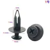 Tornillo de letra de coche clavo de expansión de plástico para perforar hebilla universal de guardabarros para guardabarros parachoques maletero
