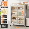 Estante de Cocina Puerta Doble De Pie para Microondas Multicapa Multifuncional Gabinete de Almacenamiento para el Hogar Gabinete de Almacenamiento