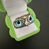 Anillo de búho vintage nuevo de deseo transfronterizo anillo abierto ajustable para hombres y mujeres de personalidad creativa