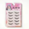 Maquiagem Tailandesa Cauda de Peixe Cruzada Densa Haste Ultra Fina Transparente Cílios Postiços Look Mestiço Faixa Completa Cílios Girassol Tipo Denso