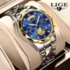 Lige/Comercio Exterior se especializa en Relojes de Negocio de Moda para Hombre, Relojes de Cuarzo Luminosos Impermeables con Calendario Multifuncional