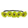 Venta directa transfronteriza Diadema de flores artificiales de tela de Halloween para mujer, flor con guirnalda de calaveras, tocado para fiesta navideña