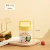 Taza para Leche de Soya, Conveniente para Llevar, Apta para Microondas, con Tapa, Cuchara y Báscula, Taza de Leche de Grado Alimenticio, Taza para Avena Nocturna