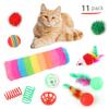 Traje de juguetes navideños para gatos transfronterizo, calcetines navideños creativos para empaquetar, juego de 24 piezas de juguetes para gatos, traje de juguetes para que el gato se divierta solo