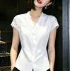 2026 Verano Nuevo Diseño Sentido Temperamento Cárdigan Top Elegante Moda para Ir al Trabajo Cuello en V Adelgazante Camisa Morada Mujer