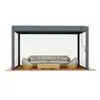 Pérgola Eléctrica Inteligente con Lamas Hecha a Medida para Exteriores, Toldo y Solario Impermeable para Villa junto al Mar con Pérgola de Lamas Abatibles