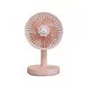 Ventilador de escritorio pequeño con luz de carga USB nuevo para comercio exterior transfronterizo, tres velocidades, ventilador de escritorio para dormitorio de estudiante