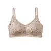 Ropa Interior Sexy sin Costuras con Estampado de Leopardo Transfronteriza para Mujer, Soporte Suave para Pechos Pequeños, Push-Up, Sin Varillas, Estilo Delgado Sujetador para Mujer
