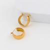 Pendientes Oro Real 18K Acero Inoxidable Galvanizado Diseño de Nicho Hebilla de Oreja Versátil Minimalista Estrella Pendientes Mismo Estilo para Mujeres