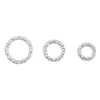 Plata S925 Separador Cráter de Martillo Bobina de Plata Lisa Anillo Cerrado Accesorios de Anillo de Plata Accesorios para Pulsera DIY