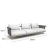 Sofá Nórdico de Exterior Sofá Impermeable de Ratán para Exteriores Silla Combinación de Mesa de Café para Patio Terraza Balcón Exterior