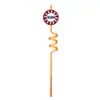 Série de Cartas de Palha para Jogos Adesivo de Palha Suprimentos para Festa Palha de Bar Crianças Americanas Amazon Palha Espiral