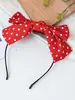 Pinza para Cola de Caballo con Lazo Floral de Tela de Lunares Transfronteriza Accesorio para el Cabello Pasador Elegante para Medio Peinado Adorno para el Cabello