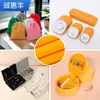 Tela de Flocado Amarillo Brillante en Stock al por Mayor, Base de Tejido de Punto, Tejido de Terciopelo de una Sola Cara, Bolsa con Cordón para Joyería y Regalos, Bolsa de Almacenamiento