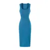 Vestido de Tirantes para Vacaciones en Tailandia - Verano con Tirantes Anchos en los Hombros Cintura Elástica Ajustado al Cuerpo Bodycon - Vestido Ceñido Adelgazante y Sexy