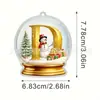 Letra Bola de Cristal Amarilla Acrílico Colgante para Coche Decoración de Árbol de Navidad Decoración del Hogar Espejo Retrovisor