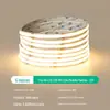 Fita de LED Cob Baixa Voltagem Luz Linear Embutida Fita de LED Autoadesiva 12V Luz de Teto para Sala de Estar Sem Luz Principal Luz Linear Cob