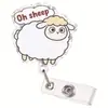 Venta Caliente Comercio Exterior Portabadge Retráctil con Cordón Divertido Animal Retráctil Acrílico Brillo Broche Pin Venta al por Mayor