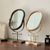 Espejo estilo vintage, espejo de maquillaje de madera, decoración del hogar, espejo de mesa de pie estilo chino, espejo de tocador giratorio, espejo de mesa para dormitorio