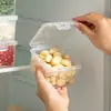 Caixa de Armazenamento de Cebola para Geladeira Plástico Transparente de Grau Alimentício Caixa de Conservação de Cebola, Gengibre e Alho Caixa Espessada para Embalagem de Carne na Cozinha