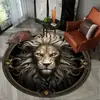 Alfombrilla Redonda Estéreo 3D Transfronteriza Americana para Piso Decoración de Sala de Estar Manta para Sofá Mesa de Café Vestíbulo Alfombrilla Clásica Resistente al Desgaste