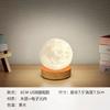Luz de noche de luna de madera original para escritorio, mesita de noche, dormitorio, enchufe directo USB, lámpara de mesa pequeña de luna eléctrica con interruptor, certificación CE