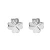Pendientes de plata de ley S925 con forma de corazón, trébol de cuatro hojas y diamantes, ideales para regalar a tu novia.