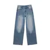 Jeans ACME Vintage Desgastados para Mujer Otoño 2026 Nuevos Pantalones Largos Lavados de Alta Resistencia Degradado Ojo de Gato 91858