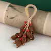 Pingente chaveiro de caroço de pêssego, pingente de vagem da paz de semente de caroço de pêssego, presente de acessório de bolsa de nicho de alta qualidade