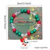 Pulsera Elástica Navideña Transfronteriza Goteo de Aceite Dibujos Animados Papá Noel Muleta Copo de Nieve Regalo Colgante Pulsera de Cuentas