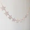 Guirnalda de Estrella de Cinco Puntas Hueca Feliz Cumpleaños Estrella Decoración Festiva para Pared de Espejo Accesorios Pancarta de Fiesta