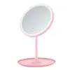 Espejo de Maquillaje LED con Luz Escritorio Popular Femenino Luz de Relleno Espejo Pequeño Estilo Ins Dormitorio Escritorio Portátil Espejo de Maquillaje Pequeño
