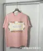 Camiseta Roja de Verano de Manga Corta con Logo Blanco de Casablanca, Marca de Moda Tendencia, Cuello Redondo, Estampado Minimalista, Redondo, Niche Casa