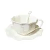 Taza de Café de Cerámica Estilo Palacio con Relieve Retro Francés Plato Pequeño Estilo Europeo Exquisita Taza para Té de la Tarde Arte Latte