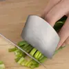 Protector de Dedo de Acero Inoxidable para Cocina para Cortar Verduras, Protector de Mano Antiacuchilladas, Anillo Protector de Mano Multifuncional, Herramienta de Seguridad Doméstica para Cortar Carne