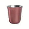 Taza de Café de Acero Inoxidable 304, Taza Aislante Doble Capa Antiescaldado para Espresso, Taza Aislante para Espresso