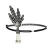 1920 The Great Gatsby Lady Saia Acessórios Folhas Pérola Dupla Fileira Strass Halloween Bola Tiara