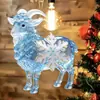 2027 Zodíaco de Ano Novo Ovelha Pingente Acrílico Plano Natal Ano Novo Ovelhinha Enfeite Decoração de Árvore de Natal Chave