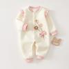 Ropa de Bebé Anyang Ropa de Bebé Primavera Otoño e Invierno Ropa de Escalada Cálida de Tres Capas Ropa para Bebé Niña Luna Llena Algodón Ropa para Estar en Casa