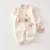 Ropa para Bebé para Otoño, Clase A, Conjunto de Primer Mes para Bebé Niña, Mameluco de una Pieza, Body Térmico para Recién Nacido con Forro de Seda