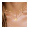 Collar Popular Transfronterizo Europeo y Americano Redondo Marca 26 Letras en Capas Moda Commuter Fresco Elegante Hermosa Cadena para Clavícula para Mujer