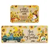 Tapete Estilo Pastoral Daifa TEMU Tapete de Cozinha Amazon Tapete Decorativo de Chão Flor de Girassol Tapete de Entrada