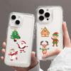 8 piezas/paquete Pegatinas faciales navideñas decorativas para diario de mano, maleta, funda para teléfono móvil, juguete, pegatinas impermeables al por mayor