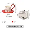 Selección TransfronterizaJuego de Taza y Platillo de Cerámica para Café, Taza para Beber Té de la Tarde, Taza de Alto Valor, Taza de Lujo Ligero