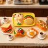 Juguete de comida en miniatura simulado, rollito de huevo, accesorios de resina, pegamento de crema, decoraciones de comida mini para manualidades, juguetes para jugar a fingir