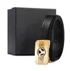 Cinturón de Acero Inoxidable para Hombre con Hebilla Automática, Estilo Oficina de Gama Alta, Negro con Patrón de Búfalo Capa Superior, Venta al por Mayor desde Fabricante